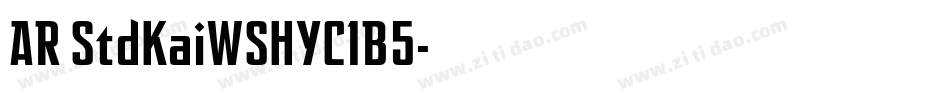 AR StdKaiWSHYC1B5字体转换